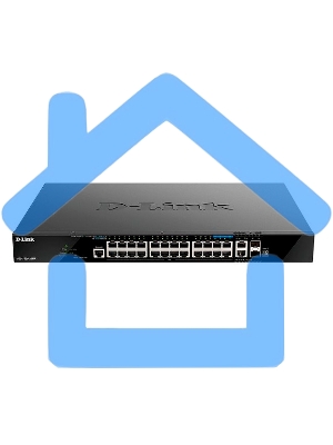 Коммутатор управляемый L3 стекируемый D-Link DGS-1520-28MP/A1A с 20 портами 10/100/1000Base-T, 4 портами 100/1000/2.5Gbase-T, 2 портами 10Gbase-T и 2 портами 10Gbase-X SFP+