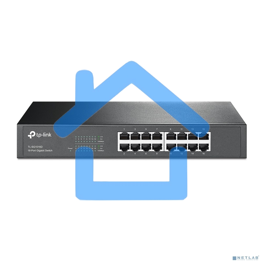 Коммутатор TP-Link SMB TL-SG1016D неуправляемый настольный/19U 16x10/100/1000BASE-T