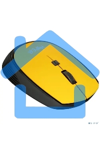 Мышь беспроводная HIPER HOMW-085 желтый, 1600 dpi, радиоканал, USB, кнопки - 4
