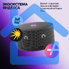 Умная колонка Yandex Станция Мини 3 Алиса черный 12W 1.0 BT/Wi-Fi