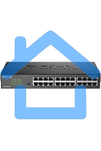 Неуправляемый коммутатор D-Link DGS-1024D/J1A с 24 портами 10/100/1000Base-T