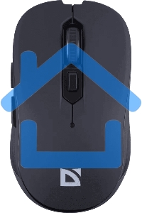 Мышь беспроводная Defender Gassa MM-105 черный, 1600 dpi, радиоканал, USB, кнопки - 6