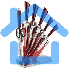 Набор ножей KELLI KL-2084 8пр.(8 ПРЕДМЕТОВ: 1.Топорик кухонный 7 Набор ножей KELLI KL-2084 8пр.(8 ПРЕДМЕТОВ: 1.Топорик кухонный 7