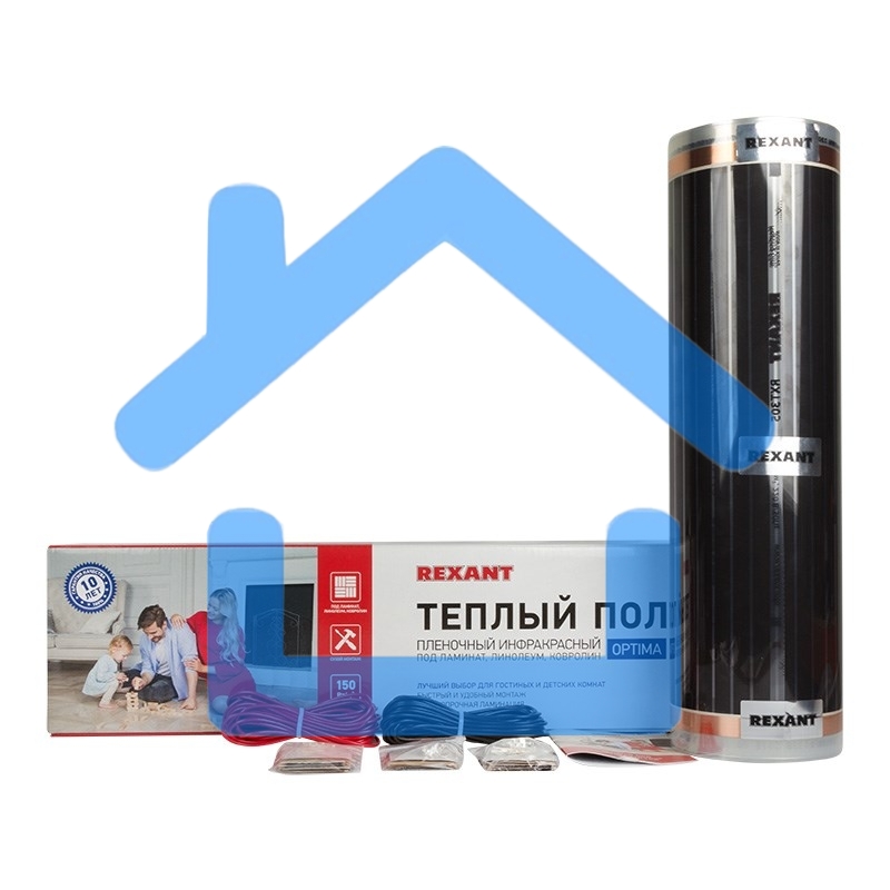 Пленочный теплый пол Rexant Optima 150 12 м²/0,5 х 24 м/1800 Вт
