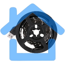 Лента светодиодная с USB коннектором 5 В, 8 мм, IP65, SMD 2835, 60 LED/m, цвет свечения красный