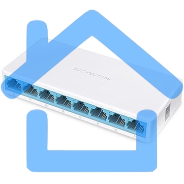 Коммутатор Mercusys MS108, 8 портов Ethernet 100 Мбит/с