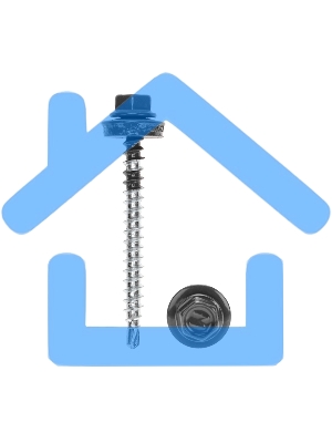 Саморез кровельный KRANZ 4,8х50, окрашенный RAL 7024, короб (150 шт/уп)