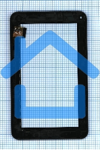 Сенсорное стекло (тачскрин) Irbis TZ01 TZ02. черное с рамкой