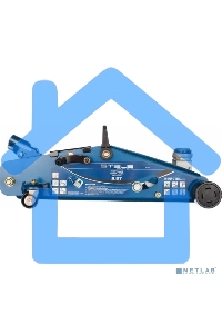 Домкрат STELS 51132гидравлический подкатной с фиксатором 2.5 т safety pin 140-385мм в кейсе