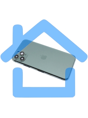 Задняя крышка (корпус) в сборе с рамкой для Apple iPhone 11 Pro зеленая