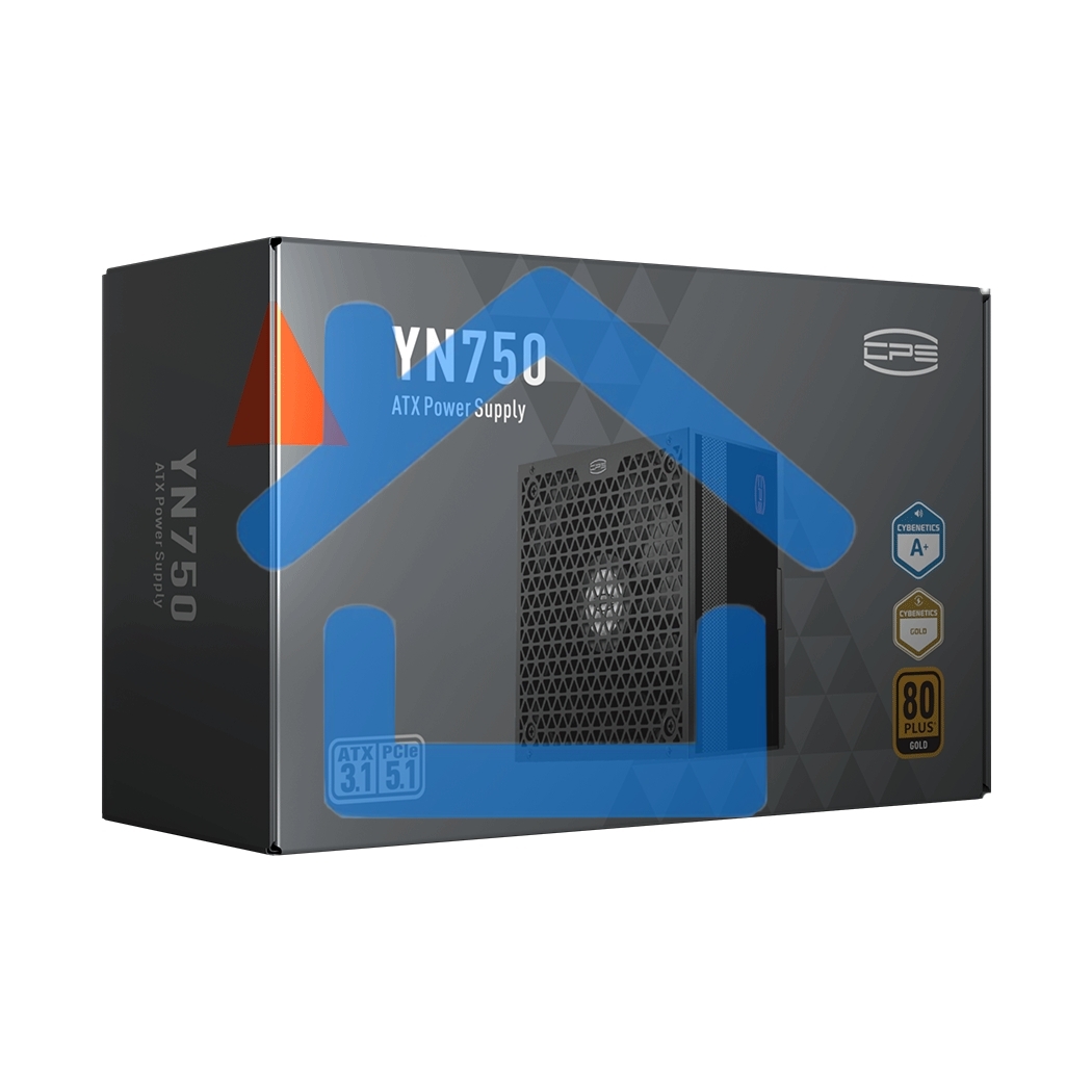 Блок питания PCCOOLER, 750W 80 PLUS Gold (ATX, 3.1, PCIe 5.1 600W, Full modular, 1x24(20+4)pin 550мм, 2xCPU 8(4+4)pin 650мм, 3xPCIe 8(6+2)pin 500мм, 1x12V(2x6) 12+4pin 650мм, 3xSATA*3+MOLEX4pin*1 450+120+120+120мм, Active, 135x135mm, 150x150x86mm, APFC, O