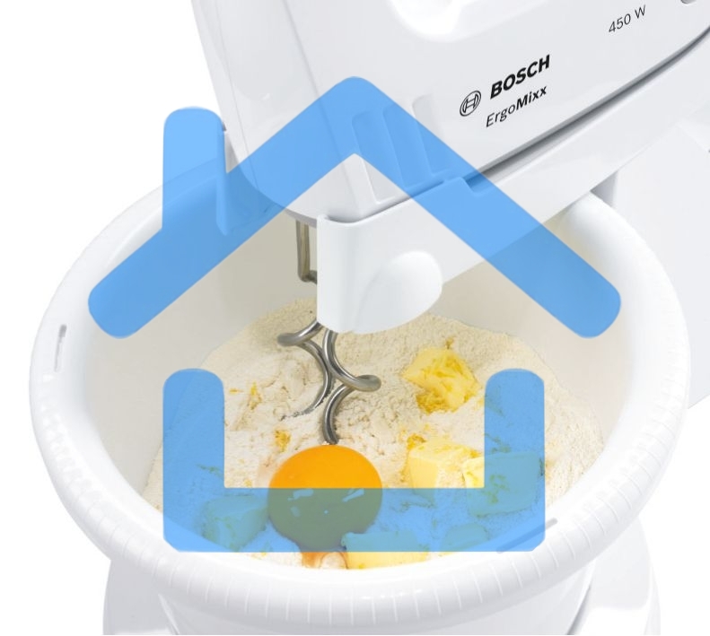 Миксер стационарный Bosch MFQ36460 450Вт белый/серый
