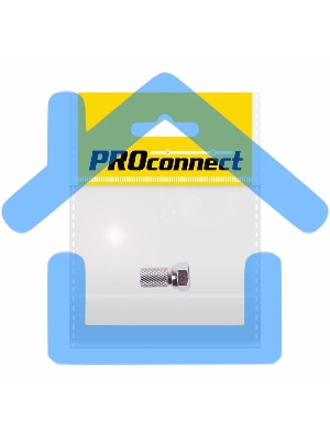 Разъем антенный на кабель, штекер F для кабеля SAT (с резиновым уплотнителем), (1шт.) (пакет) PROconnect