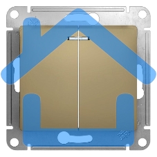 Механизм выключателя 2-кл. СП GLOSSA 10А IP20 10AX с подсветкой титан SchE GSL000453