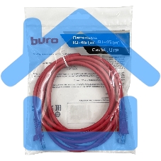 Патч-корд Buro UTP cat5E 3м красный RJ-45 (m)-RJ-45 (m)