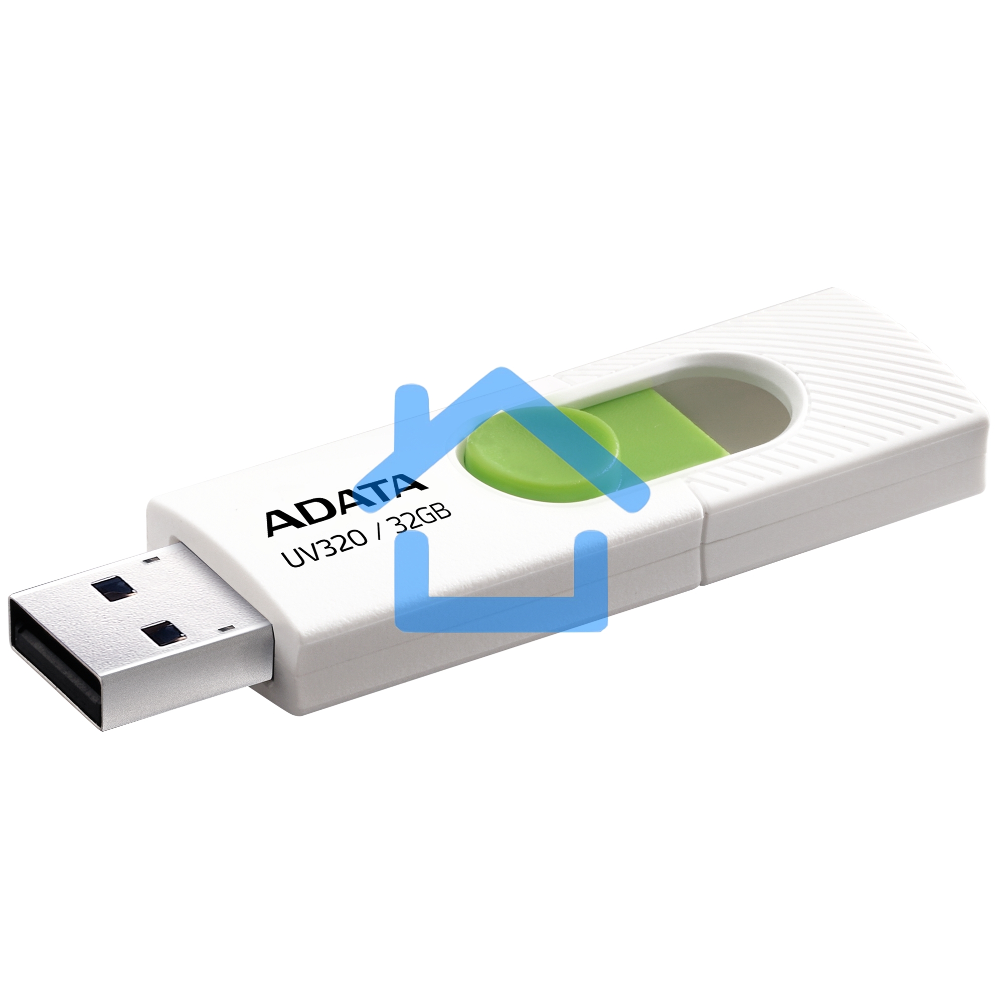 Флешка USB R/W ADATA R/W 32Gb ADATA UV320, USB 3.2, белый/зеленый