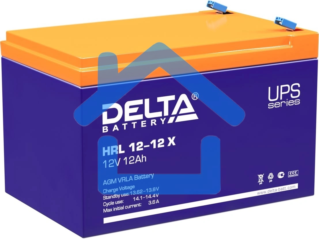 Батарея Delta HRL 12-12 X (12А\ч, 12В) свинцово- кислотный аккумулятор