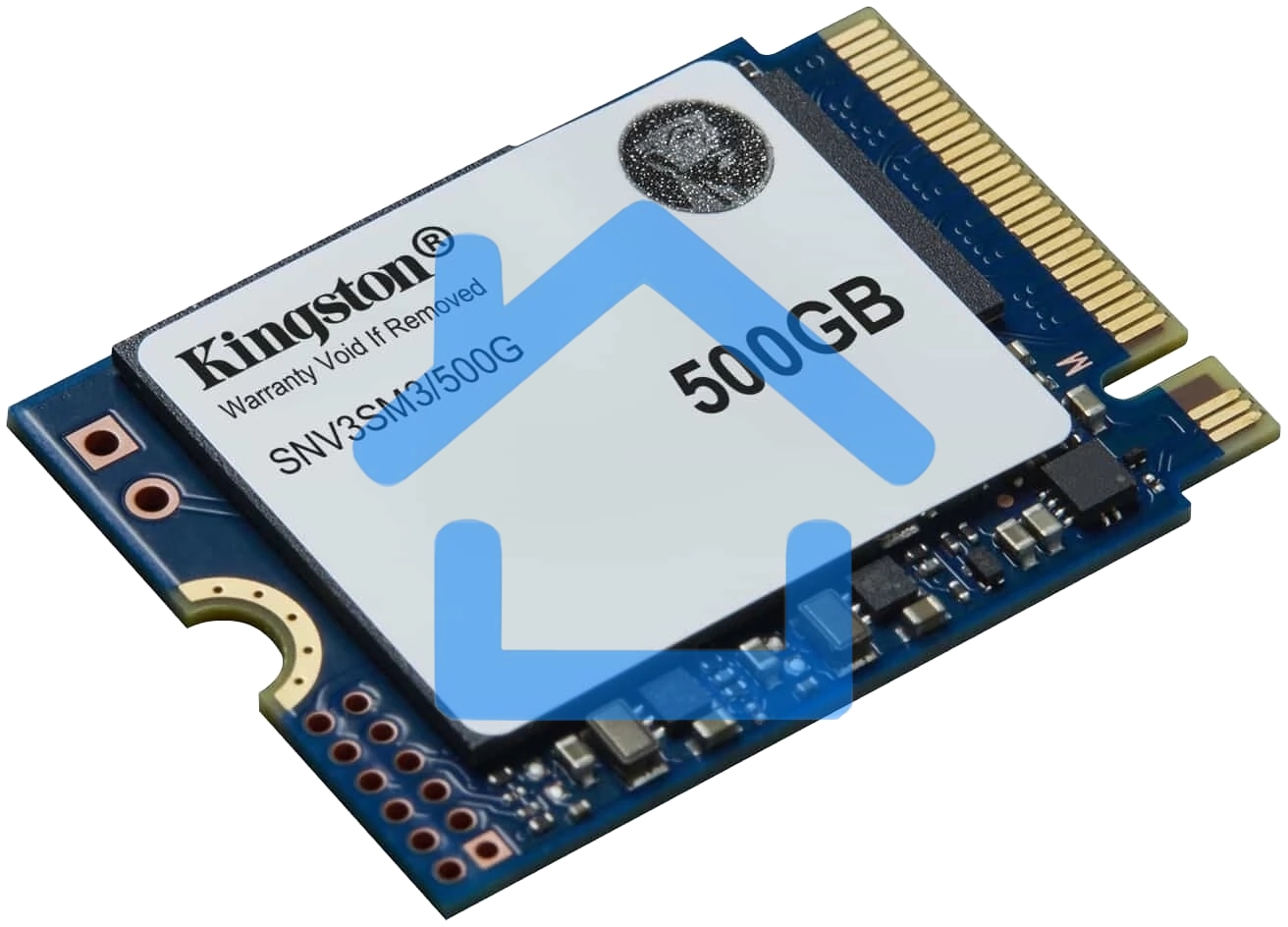 Накопитель SSD Kingston NV3, 500Gb, M.2(22x30мм), NVMe, PCIe 4.0 x4, 3D TLC, R/W 5000/3000Mb/s, TbW 160, DWPD 0.2 (60 мес)