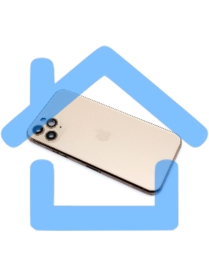 Задняя крышка (корпус) в сборе с рамкой для Apple iPhone 11 Pro золотая