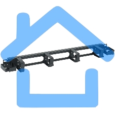 ITK CO05-1M6R Кабельный органайзер 1U 2 боковых горизонт. и 4 вертик. кольца, черный