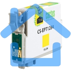 Картридж струйный Cactus CS-EPT1284 (T1284) желтый (7 мл) для Epson Stylus S22/S125/SX420/SX425/Office BX305