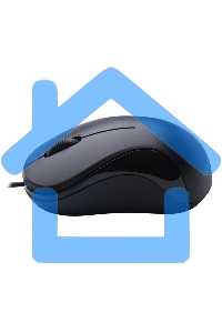 Мышь проводная Oklick 115S черный, 1200 dpi, USB, кнопки - 3