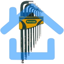 Набор ключей KRAFTOOL 27445-H9industrie длин. шарик cr-mo сталь(s2) hex1.5-10мм 9шт