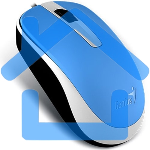 Мышь проводная Genius DX-120 голубой, 1000 dpi, USB, кнопки - 3