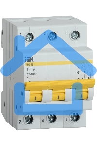 Выключатель нагрузки (мини-рубильник) ВН-32 3Р 125А IEK MNV10-3-125