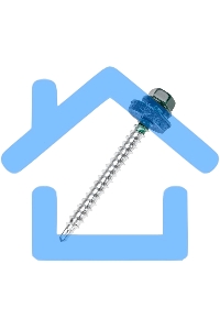 Саморез кровельный KRANZ 4,8х50, окрашенный RAL 6005, короб (150 шт/уп)