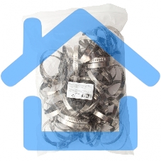 Хомуты Сибртех нержав. сталь, стандартное болтовое крепление 40-60 мм, ширина 9 мм, 50 шт.