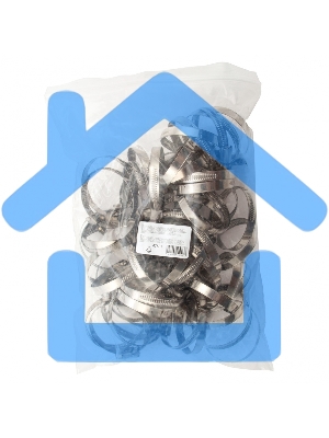 Хомуты Сибртех нержав. сталь, стандартное болтовое крепление 40-60 мм, ширина 9 мм, 50 шт.