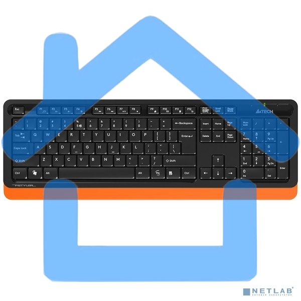 Клавиатура + мышь A4Tech Fstyler FG1010 клав:черный/оранжевый мышь:черный/оранжевый USB беспроводная Multimedia