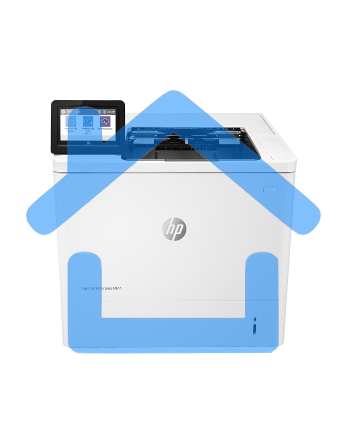 Принтер лазерный HP LaserJet Enterprise M611dn (7PS84A), A4, ч/б, печ. до 61 стр/мин., 1200 x 1200 dpi, USB, RJ-45