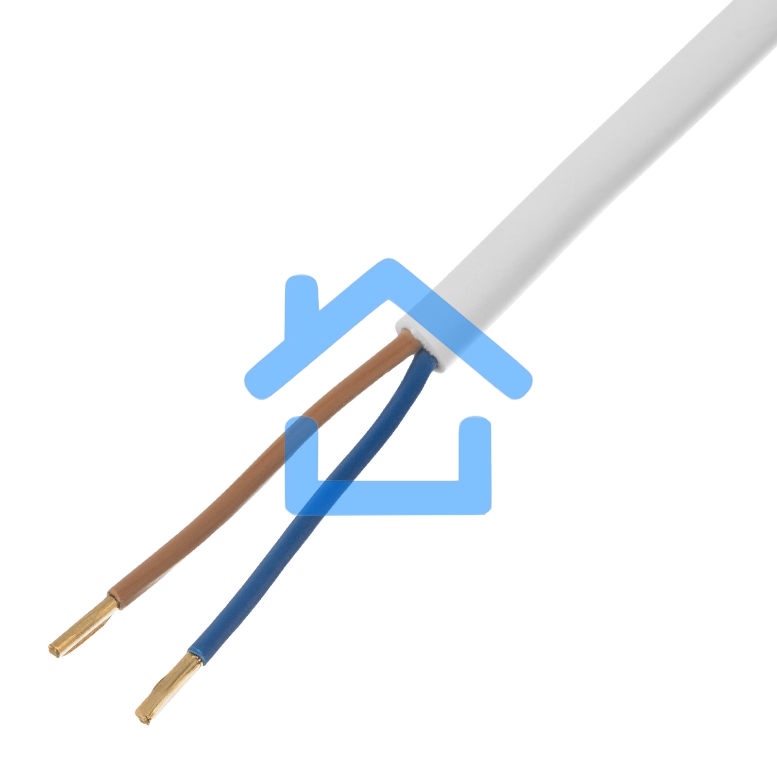 Шнур сетевой Energy Series, ПВС, 1,5 м, 2х1,5 мм, с неразборной вилкой, белый Denzel