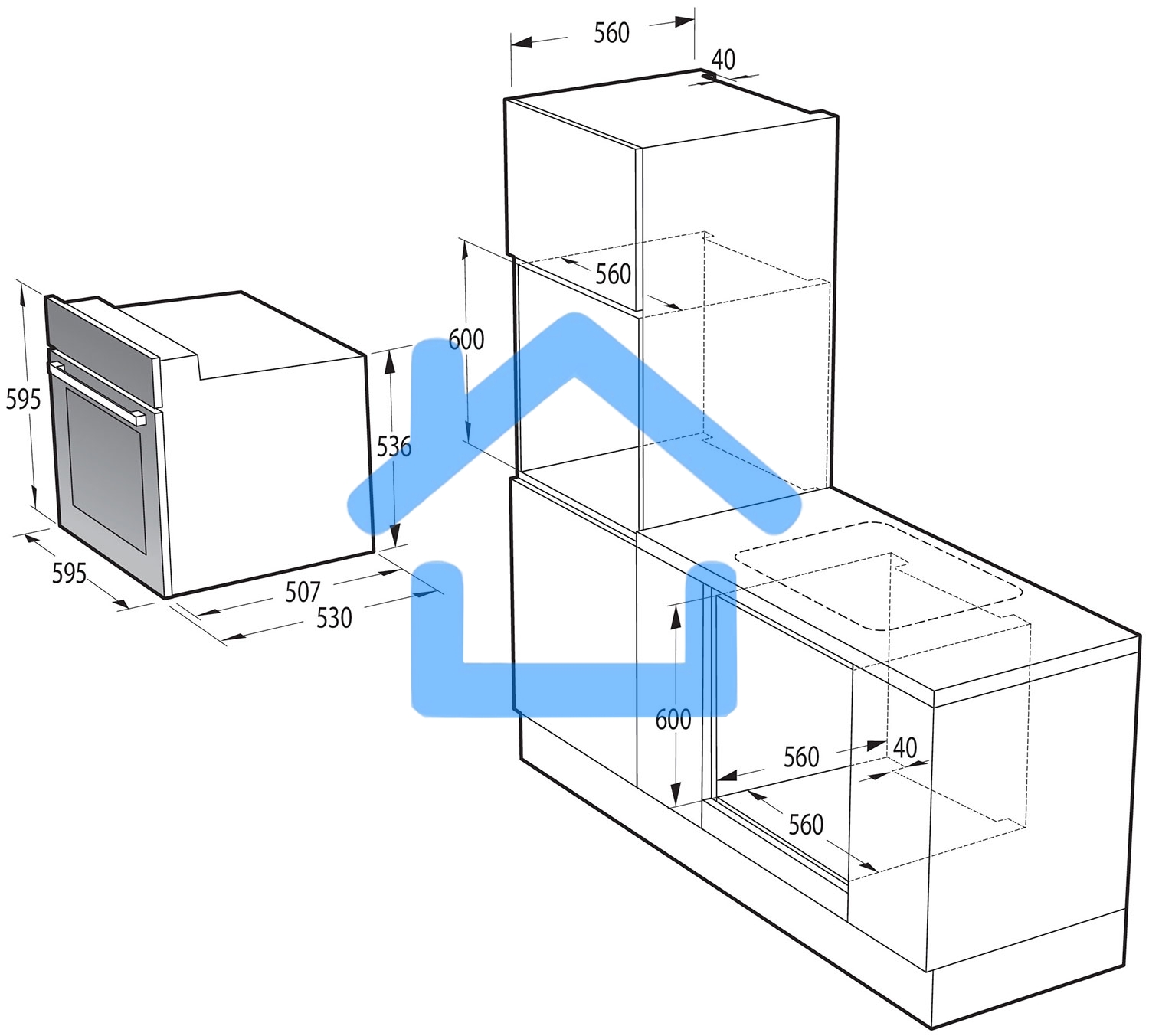 Духовой шкаф электрический Gorenje BO6737E02NX, черный