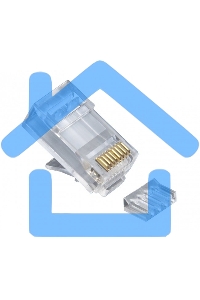 Вилка RJ-45 (8P8C) PLUG5UP-INSERT универсальная кат.5e со вставкой, контакты 30 микродюймов