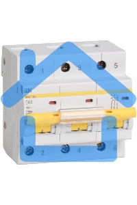 Выключатель автоматический Iek MVA40-3-063-C ВА 47-100 3Р 63А 10 кА х-ка С ИЭК
