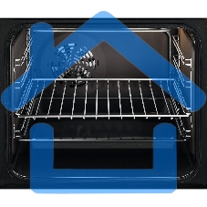 Электрический духовой шкаф Electrolux с кольцевым нагревательным элементом SurroundCook, основной цвет - нержавеющая сталь c Anti Finger Print, утапливаемые переключатели, таймер отключения, отложенный старт, будильник, хромированные направляющие из нержа