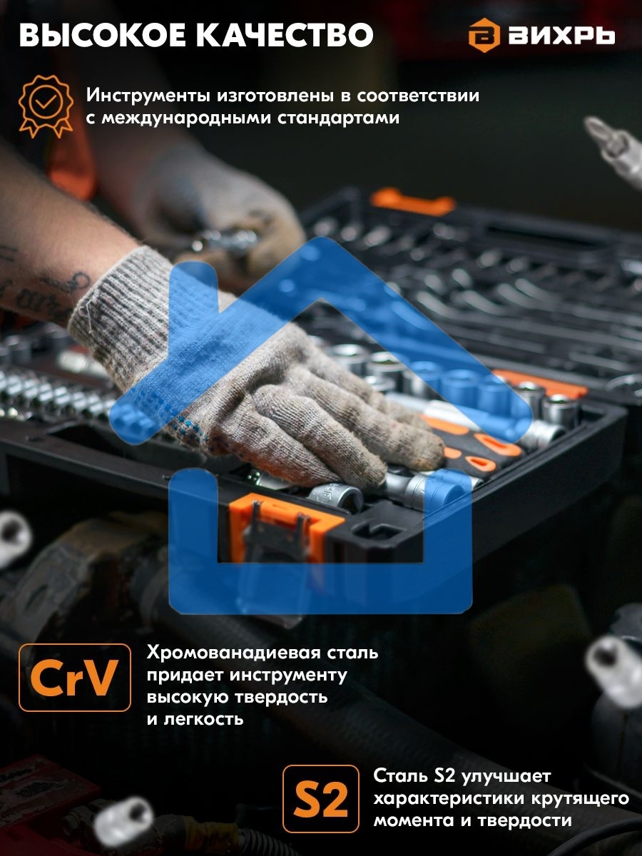 Набор инструментов ВИХРЬ 1/4