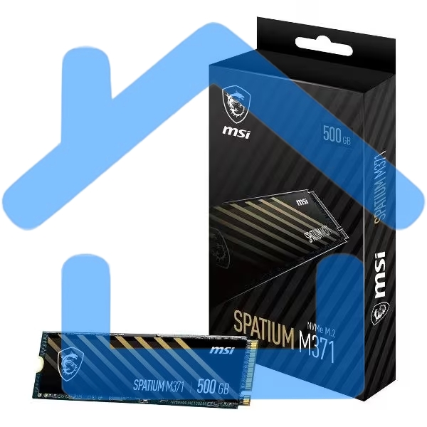 Накопитель SSD MSI 500Gb SPATIUM M371 M.2(22x80мм), NVMe, PCIe 3.0 x4, 3D TLC, R/W 2200/1150, IOPs 60 000/200 000, TbW 110, DWPD 0.12