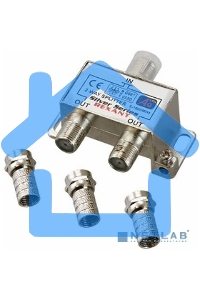 Делитель ТВ х 2 + 3шт. F 