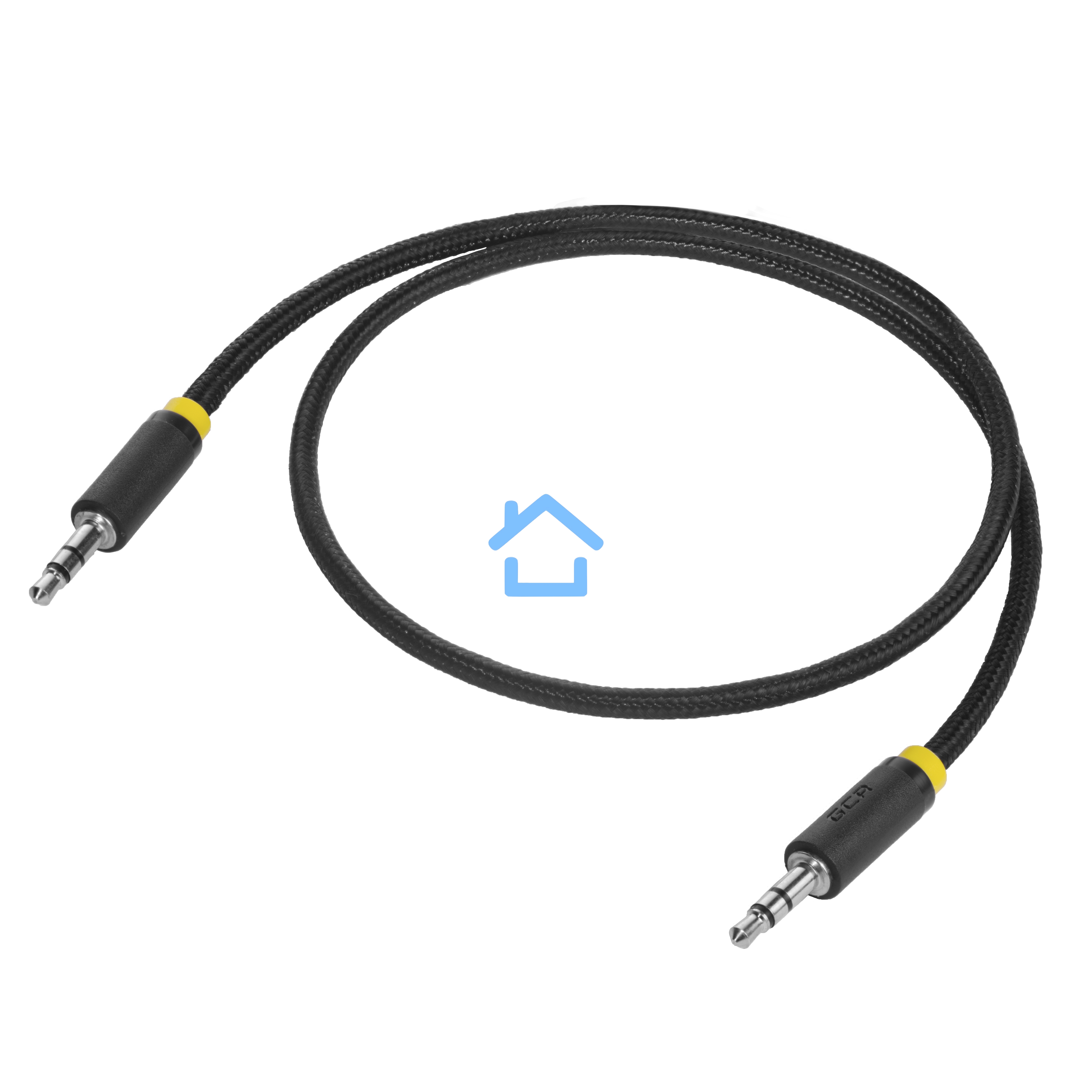 Кабель аудио Greenconnect0.5m jack 3,5mm/jack 3,5mm, нейлон, черный, желтая окантовка, ультрагибкий, 28 AWG, M/M, Premium, экран, стерео(GCR-AVC8114-0.5m)
