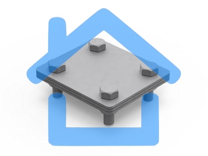 Соединитель полоса-полоса 25-40мм с разделит. пластиной 100х100мм ДКС NG3106