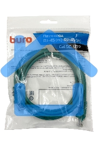 Патч-корд Buro UTP cat5E 2м зеленый RJ-45 (m)-RJ-45 (m)