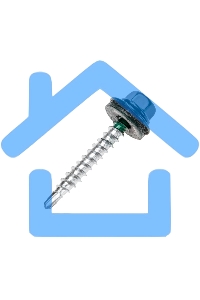 Саморез кровельный KRANZ 4,8х35, окрашенный RAL 6005, короб (250 шт/уп)