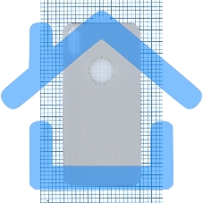 Защитное заднее стекло для iPhone XS белый