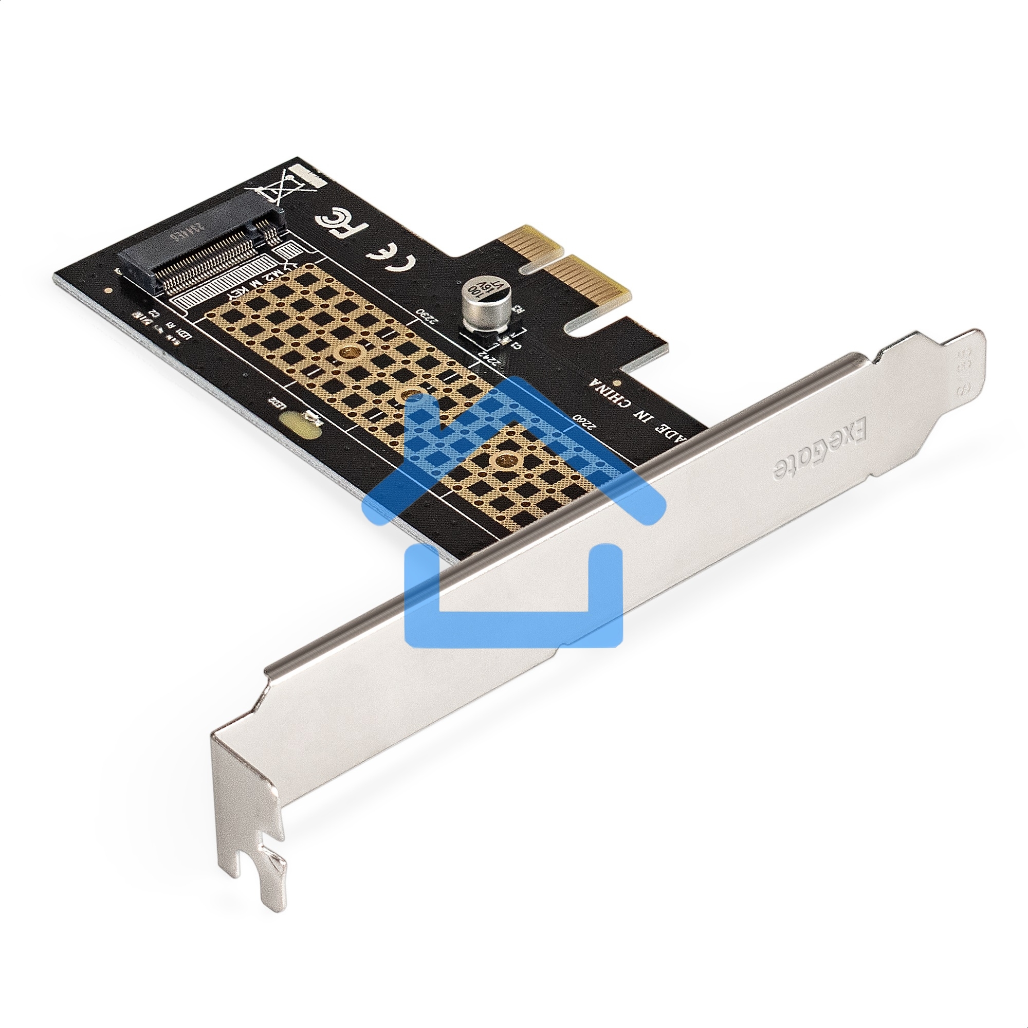 Переходник ExeGate EXE-597 (M.2 M key -> PCI-E x1 v2.0, для установки SSD M.2 M key в слот PCI-E)