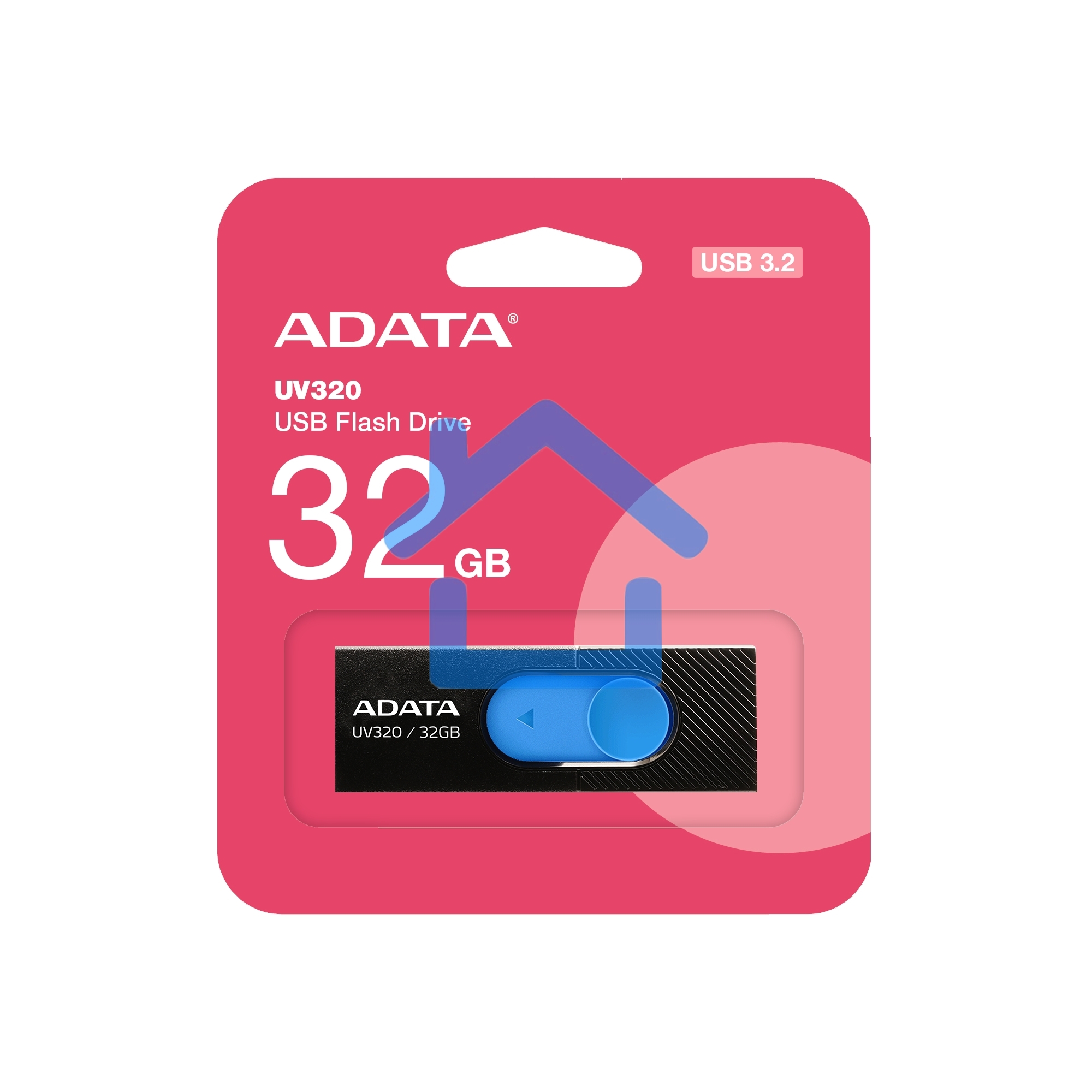 Флешка USB R/W ADATA 32Gb AUV320-32G-RBKBL черный/голубой