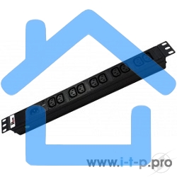 Аксессуар ЦМО Блок розеток Rem-10 без шнура с инд., 10 IEC 60320 C13, вход IEC 60320 C14, 10A, алюм., 19